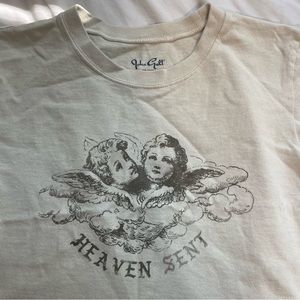 Brandy Melville heaven sent cropped tee
